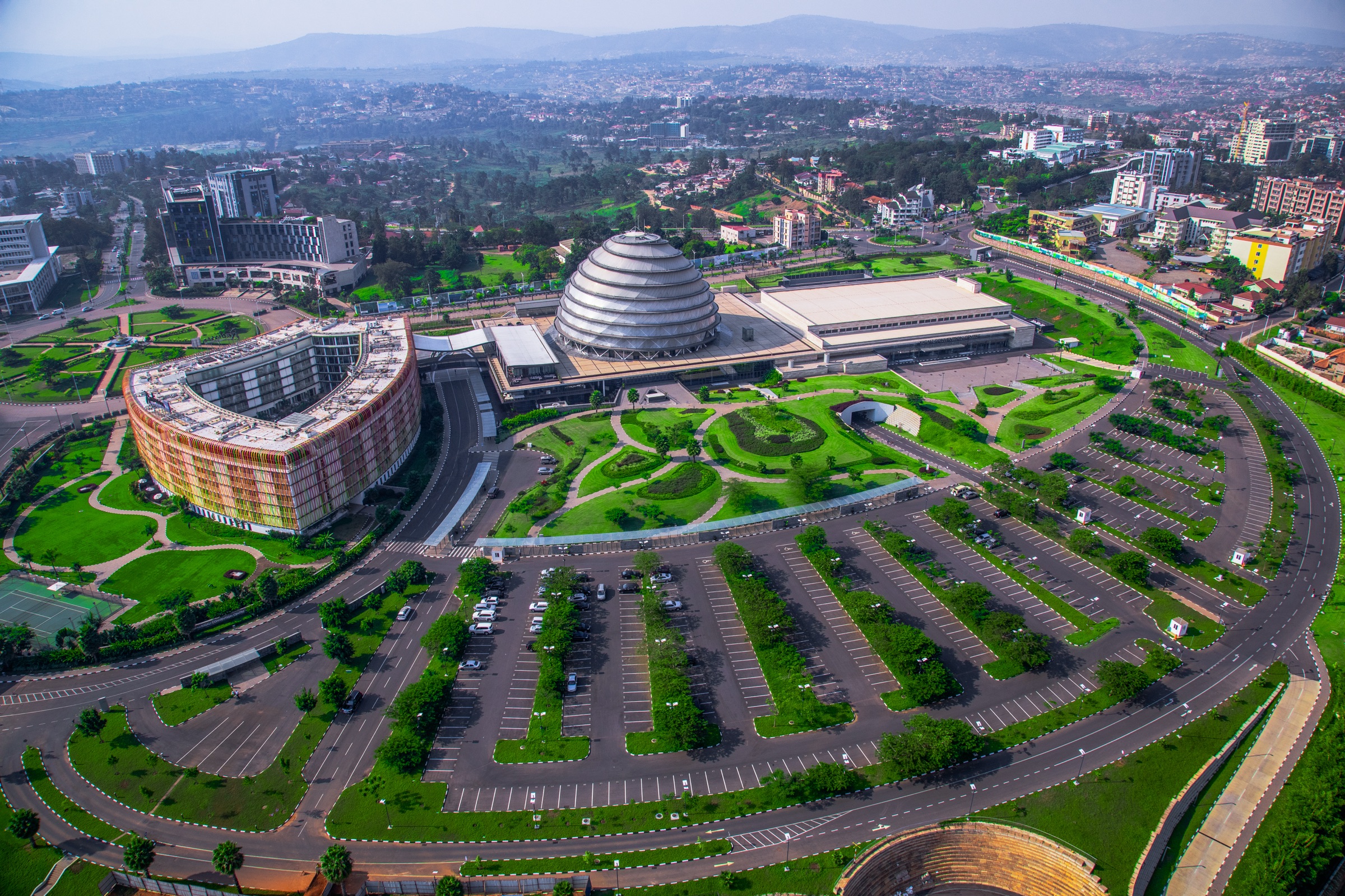Aerial view of Kigali Convention Centre — AFS Forum 2026